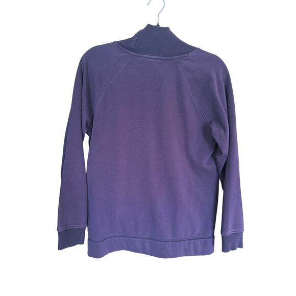 Athleta Cozy Karma Side Zip Fleece Funnel Neck Pullover Sweater Purple S Layer - Picture 5 of 8